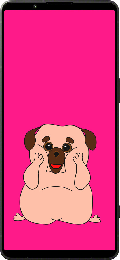 Силиконовый чехол Весёлый мопс для Sony Xperia 1 VI - 4908u-3975 изображение 