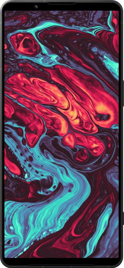 Силиконовый чехол Синяя красная абстакция для Sony Xperia 1 VI - 5339u-3975 изображение 