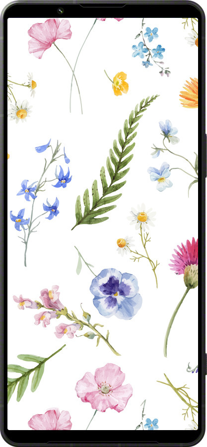 Силіконовий чехол Квітковий фон v2 для Sony Xperia 1 VI - 5472u-3975 изображение 