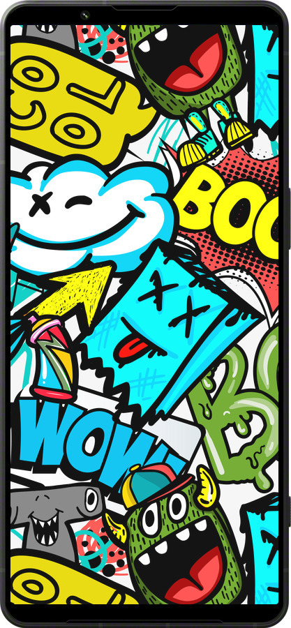 Силиконовый чехол Стикеры v4 для Sony Xperia 1 VI - 5508u-3975 изображение 