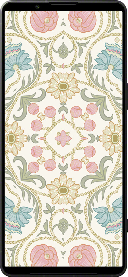 Силиконовый чехол Цветочный орнамент v2 для Sony Xperia 1 VI - 5513u-3975 изображение 