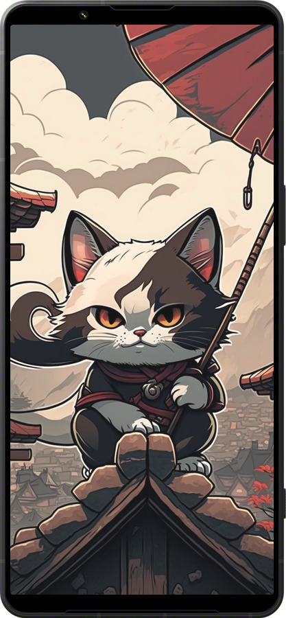 Силиконовый чехол Япония - кот на крыше для Sony Xperia 1 VI - 5582u-3975 изображение 