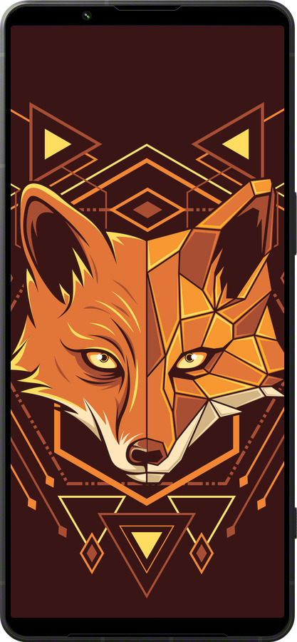 Силиконовый чехол Лиса геометрия для Sony Xperia 1 VI - 5607u-3975 изображение 