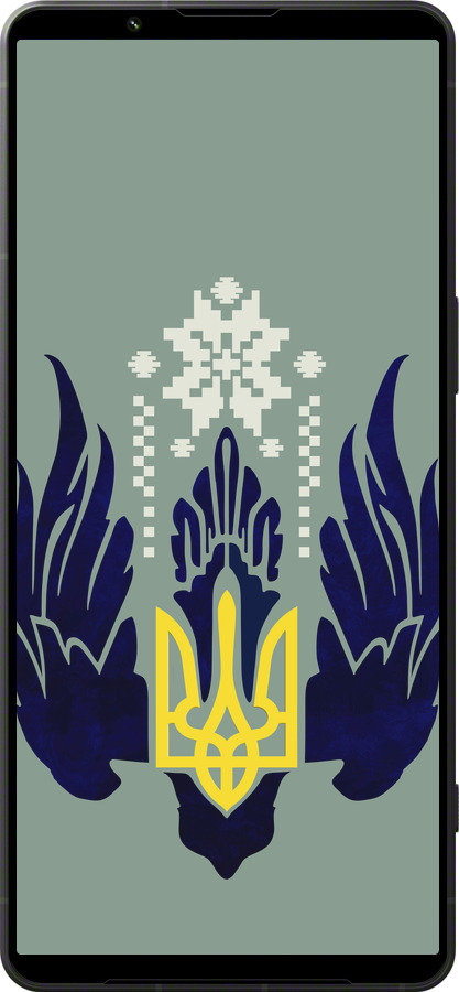 Силіконовий чехол Тризуб із крилами для Sony Xperia 1 VI - 5640u-3975 изображение 