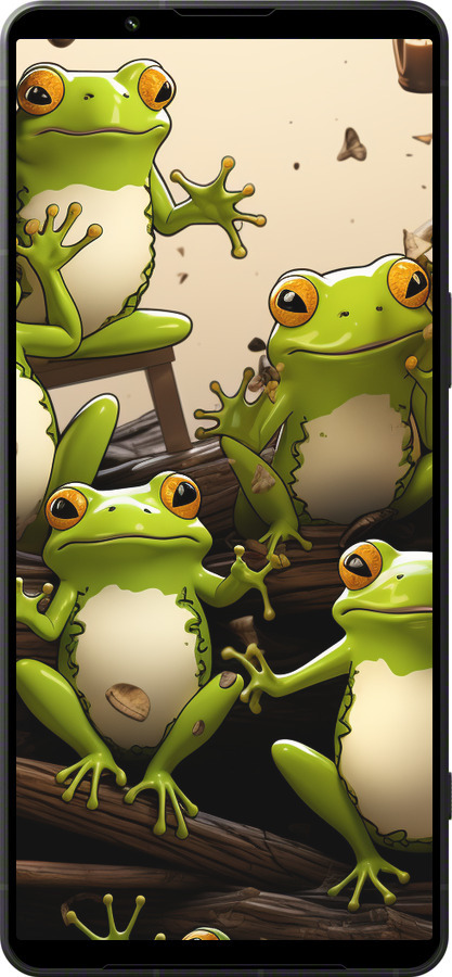 Силіконовий чехол Жабки для Sony Xperia 1 VI - 5656u-3975 изображение 