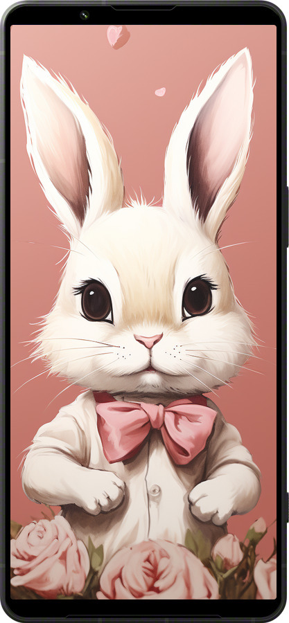 Силиконовый чехол Зайчик для Sony Xperia 1 VI - 5669u-3975 изображение 