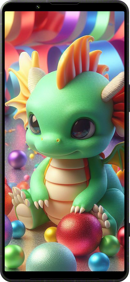 Силіконовий чехол Веселий дракончик для Sony Xperia 1 VI - 5812u-3975 изображение 