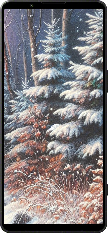 Силиконовый чехол Зимний пейзаж для Sony Xperia 1 VI - 5814u-3975 изображение 
