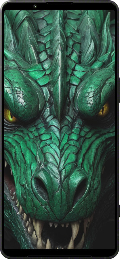 Силиконовый чехол Зелёный дракон v2 для Sony Xperia 1 VI - 5817u-3975 изображение 