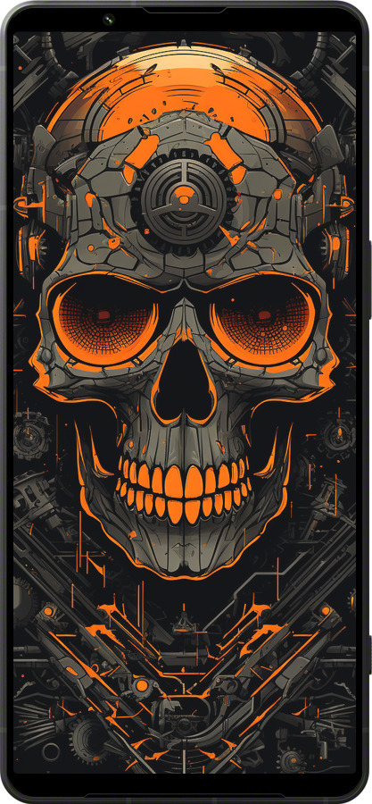 Силиконовый чехол Череп для Sony Xperia 1 VI - 5952u-3975 изображение 