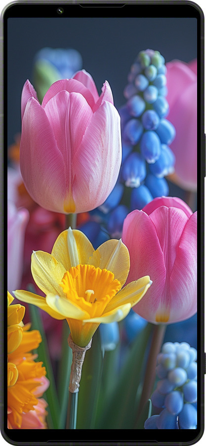 Силиконовый чехол Весенние цветы для Sony Xperia 1 VI - 6058u-3975 изображение 