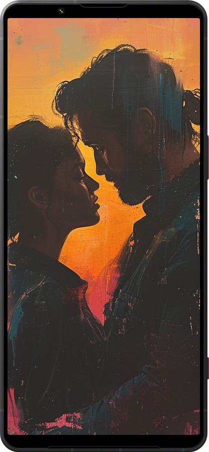 Силиконовый чехол Любовь на полотне для Sony Xperia 1 VI - 6067u-3975 изображение 