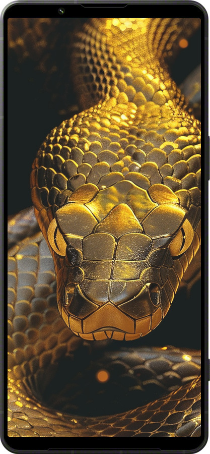 Силіконовий чехол Golden snake для Sony Xperia 1 VI - 6072u-3975 изображение 