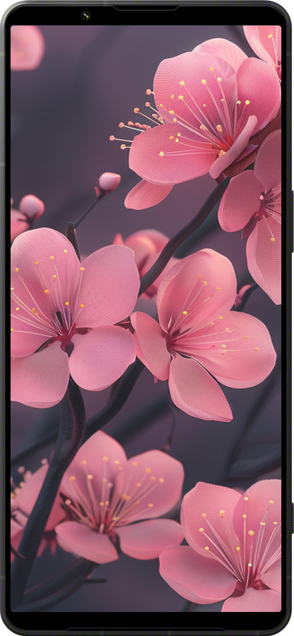 Силиконовый чехол Пурпурная сакура для Sony Xperia 1 VI - 6075u-3975 изображение 