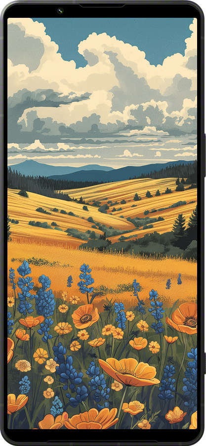 Силиконовый чехол Украинское поле для Sony Xperia 1 VI - 6082u-3975 изображение 