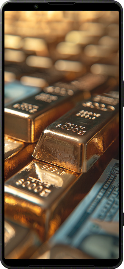 Силиконовый чехол Сияние золота для Sony Xperia 1 VI - 6104u-3975 изображение 