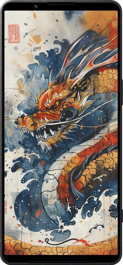 Силиконовый чехол Ярость дракона для Sony Xperia 1 VI - 6112u-3975 изображение 