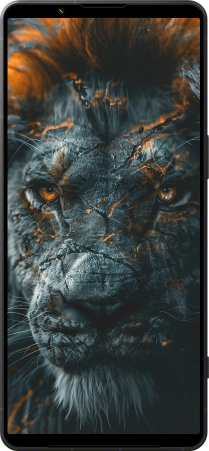 Силиконовый чехол Пламенный лев для Sony Xperia 1 VI - 6153u-3975 изображение 