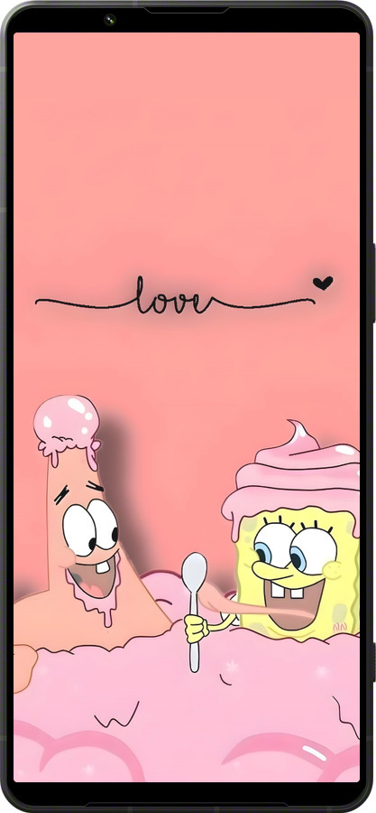 Силиконовый чехол Спанч Боб для Sony Xperia 1 VI - 6282u-3975 изображение 