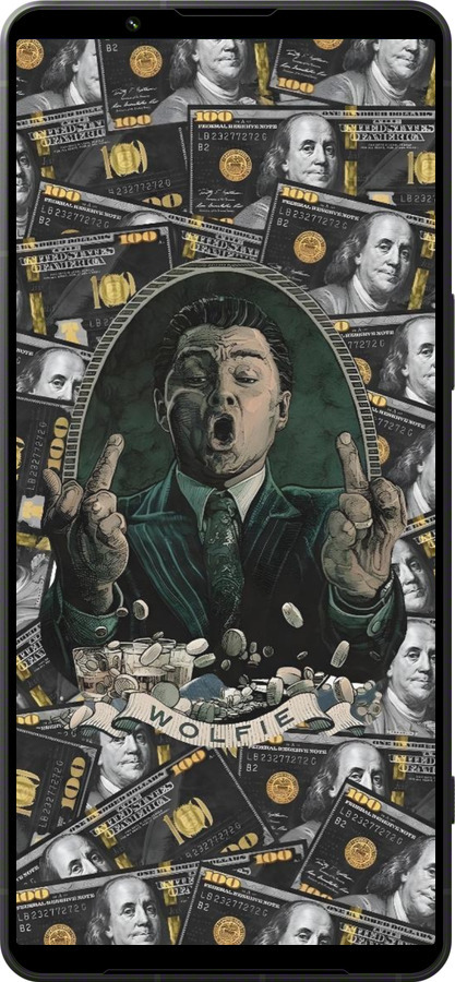 Силиконовый чехол Волк с валл стрит для Sony Xperia 1 VI - 6287u-3975 изображение 