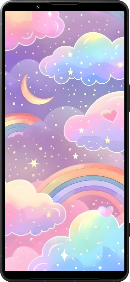 Силиконовый чехол Облака и радуга для Sony Xperia 1 VI - 6312u-3975 изображение 