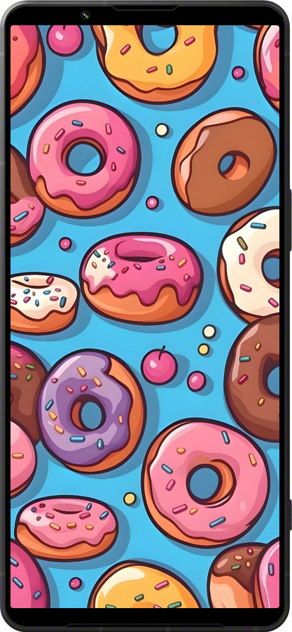 Силіконовий чехол Пончики для Sony Xperia 1 VI - 6318u-3975 изображение 