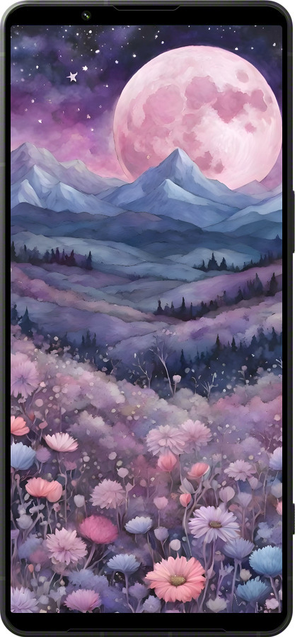 Силиконовый чехол Ночь луна арт для Sony Xperia 1 VI - 6319u-3975 изображение 