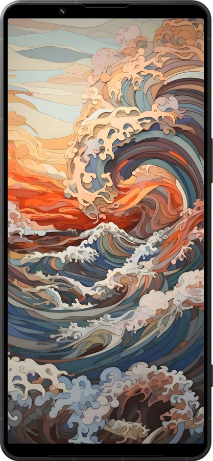 Силиконовый чехол Арт волны для Sony Xperia 1 VI - 6324u-3975 изображение 