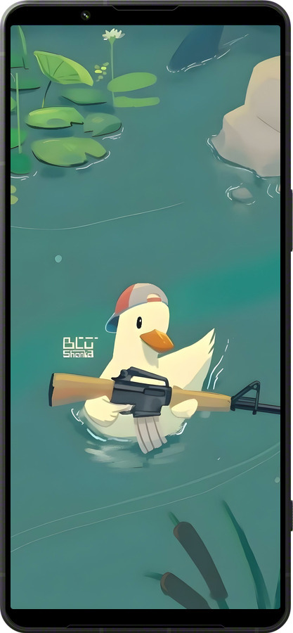 Силиконовый чехол Уточка с автоматом для Sony Xperia 1 VI - 6356u-3975 изображение 