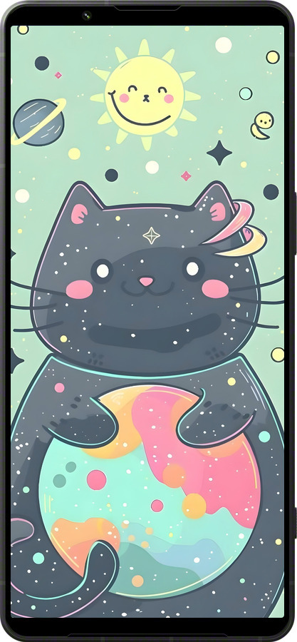 Силиконовый чехол Милый котик для Sony Xperia 1 VI - 6364u-3975 изображение 