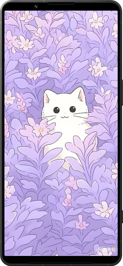 Силиконовый чехол Котик в цветах для Sony Xperia 1 VI - 6390u-3975 изображение 