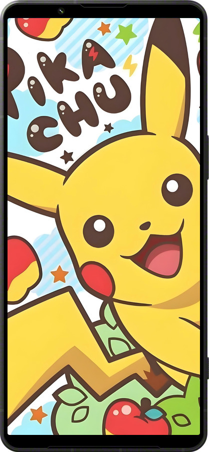 Силиконовый чехол Пикачу 2 для Sony Xperia 1 VI - 6391u-3975 изображение 