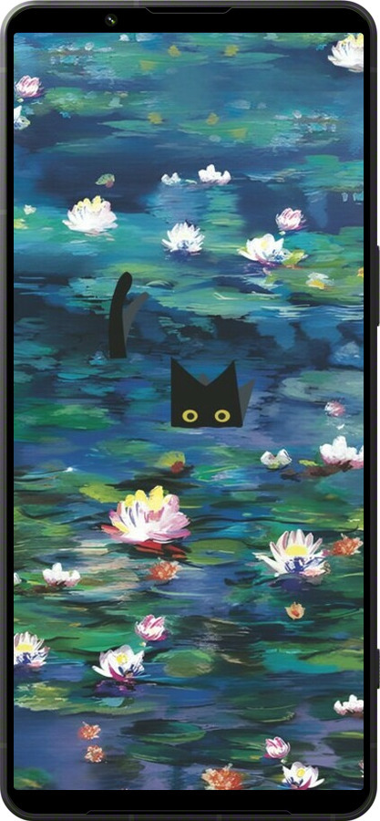 Силиконовый чехол Чехол с изображением водяных лилий Моне и кошек для Sony Xperia 1 VI - 6399u-3975 изображение 