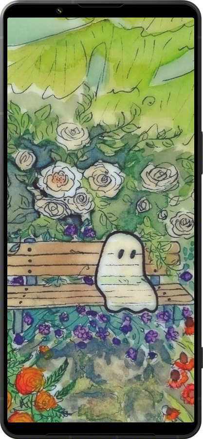 Силиконовый чехол Грустное привидение для Sony Xperia 1 VI - 6403u-3975 изображение 