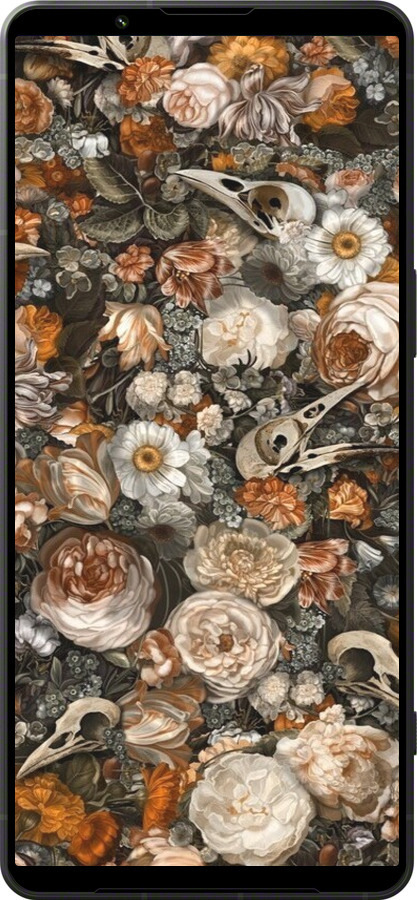 Силиконовый чехол В стиле барокко-мрачный для Sony Xperia 1 VI - 6404u-3975 изображение 