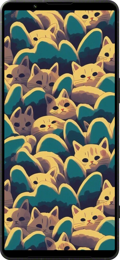 Силіконовий чехол Із зображенням котиків для Sony Xperia 1 VI - 6429u-3975 изображение 