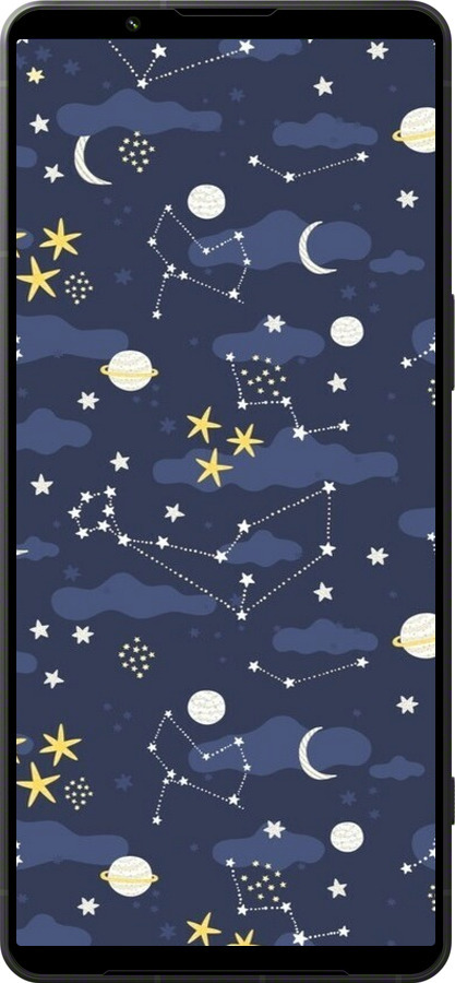 Силиконовый чехол Астрономический узор. Милый дизайн мультяшной вселенной для Sony Xperia 1 VI - 6446u-3975 изображение 