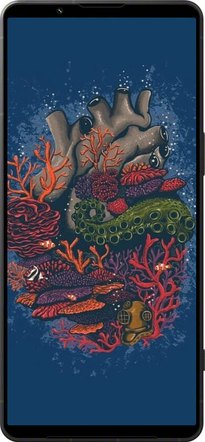 Силиконовый чехол Сердце моря для Sony Xperia 1 VI - 6506u-3975 изображение 