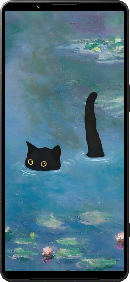 Силиконовый чехол С изображением кота и водяной лилии Monet для Sony Xperia 1 VI - 6519u-3975 изображение 