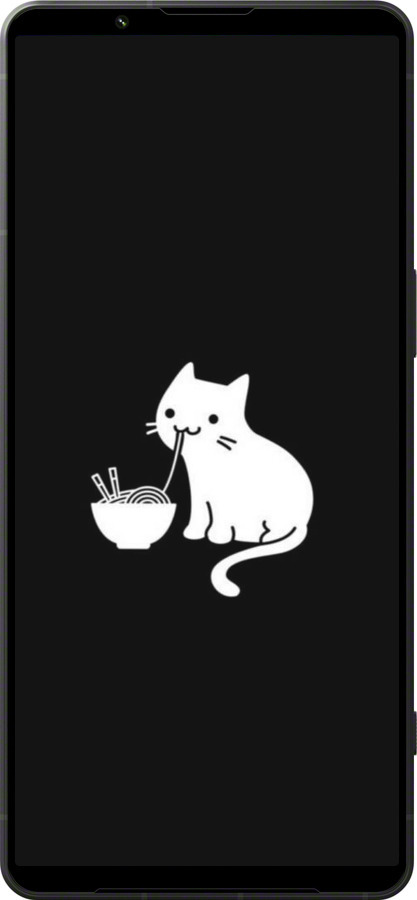 Силиконовый чехол С милым котом на черном фоне для Sony Xperia 1 VI - 6528u-3975 изображение 