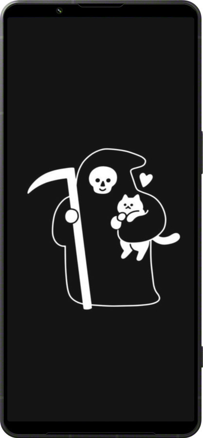 Силиконовый чехол Минималистичный арт: смерть и кошка для Sony Xperia 1 VI - 6529u-3975 изображение 