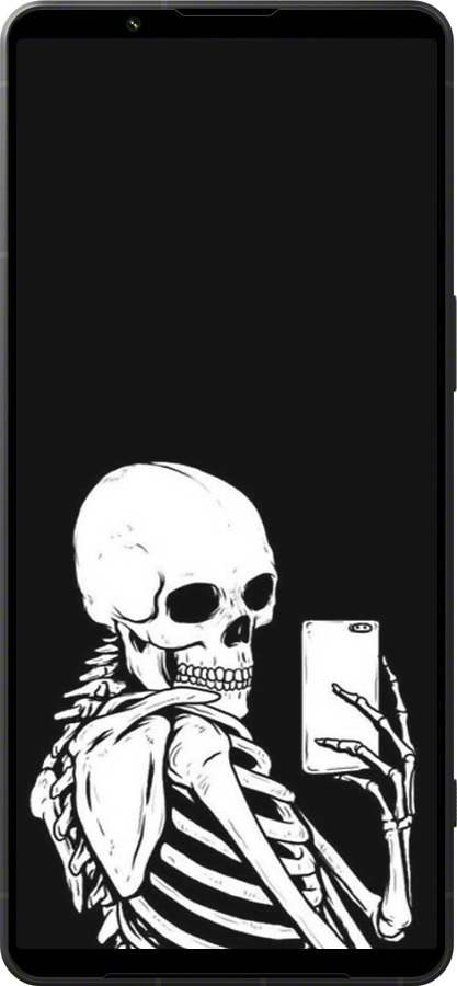 Силіконовий чехол Скелет робить Selfie для Sony Xperia 1 VI - 6535u-3975 изображение 