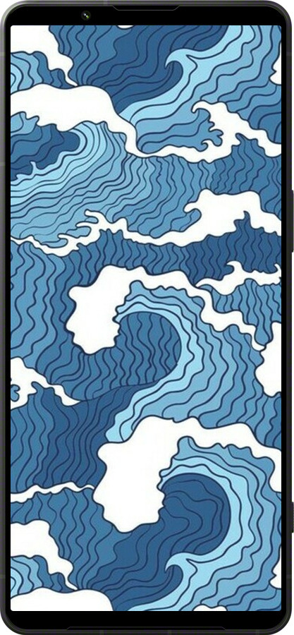 Силиконовый чехол Абстрактный рисунок морских волн для Sony Xperia 1 VI - 6538u-3975 изображение 