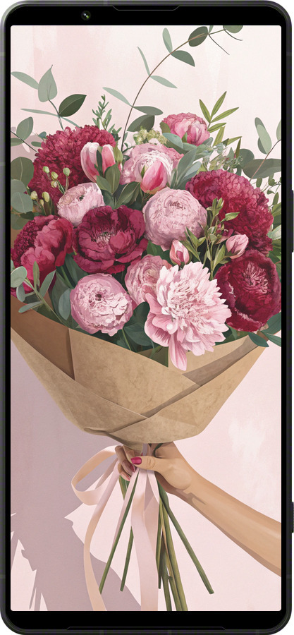 Силиконовый чехол Пионы 1 для Sony Xperia 1 VI - 6705u-3975 изображение 