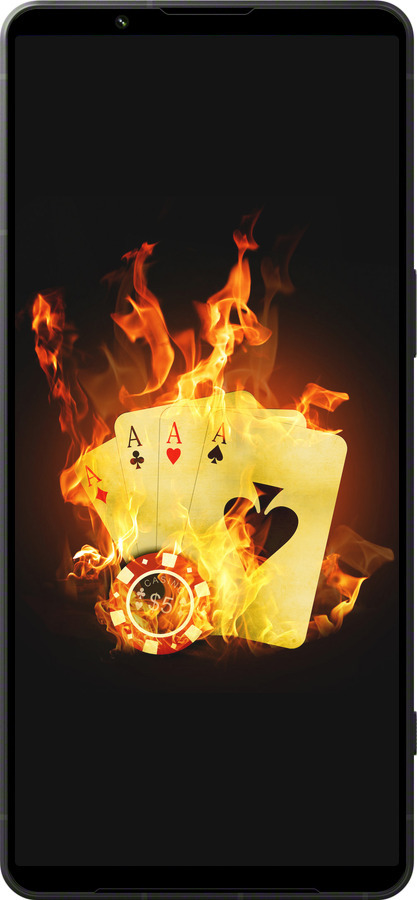 Силиконовый чехол Горящие карты для Sony Xperia 1 VI - 839u-3975 изображение 