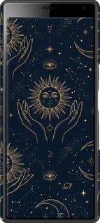 2D пластиковий чехол Celestial Harmony: Sun & Moon Gold Mystic Pattern для Sony Xperia 10 I4113 - 6778t-1688 изображение 