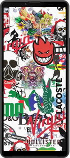 Силиконовый чехол Many different logos для Sony Xperia 10 IV - 4022u-2789 изображение 