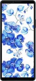 Силиконовый чехол Голубые орхидеи для Sony Xperia 10 IV - 4406u-2789 изображение 