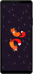 Силиконовый чехол Лисички в космосе для Sony Xperia 10 IV - 4519u-2789 изображение 