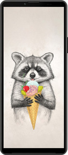 Силиконовый чехол Енотик с мороженым для Sony Xperia 10 IV - 4602u-2789 изображение 